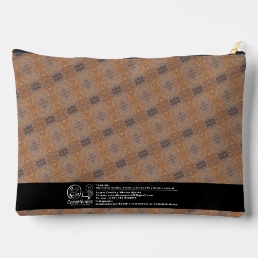 Textura #9 de obra Amanecer アクセサリーポーチ (裏面)