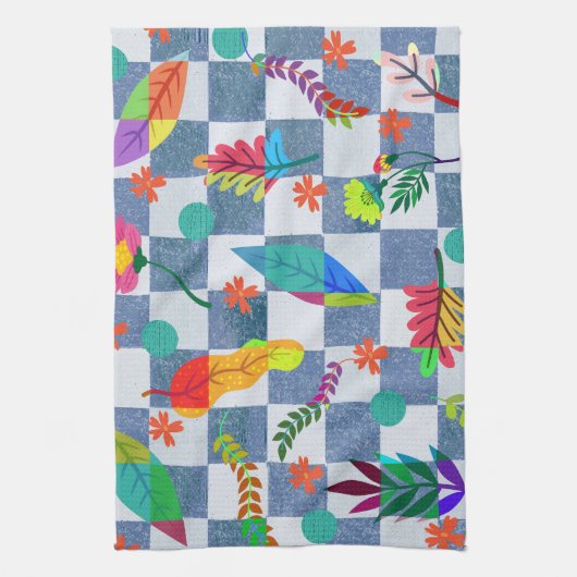 Textura floral キッチンタオル (縦)