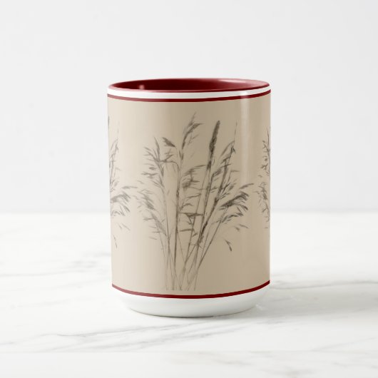 Textural Treasures of Winter on a Mug - B マグカップ (中央)