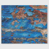Texture background blue wood ラッピングペーパー (フラット)