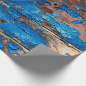 Texture background blue wood ラッピングペーパー (角)