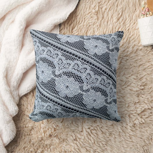 Texture, background, pattern. white lace fabric. T クッション (ブランケット)