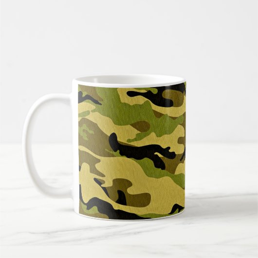 Texture camouflage soldier surface コーヒーマグカップ (左)