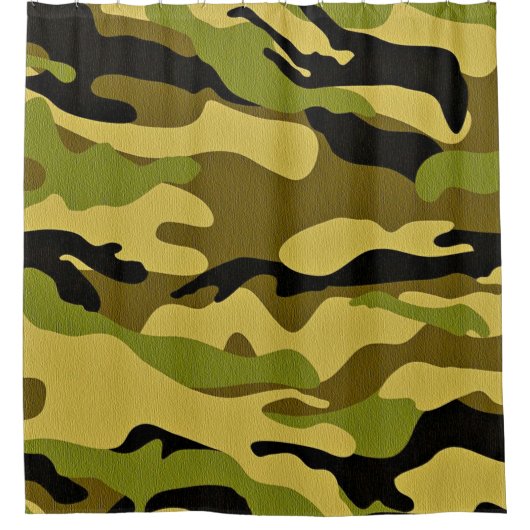 Texture camouflage soldier surface シャワーカーテン (正面)