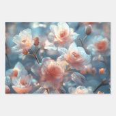 Texture fleurs de cerisier japonais translucides ラッピングペーパーシート (正面)