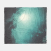 Texture heaven clouds wind storm フリースブランケット (正面(横))