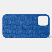 Texture knitting. Blue pullover. Pattern fabric ma Case-Mate iPhoneケース (裏面 (横))