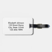 Texture Leopard素朴印刷名の追加 ラゲッジタグ (裏面横)