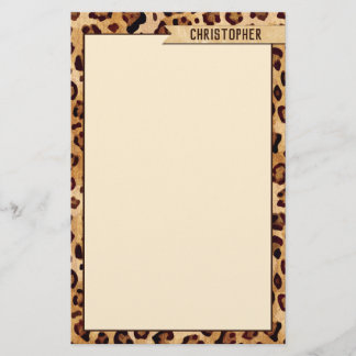 Texture Leopard素朴印刷名の追加 便箋