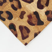 Texture Leopard素朴印刷 フリースブランケット (角)