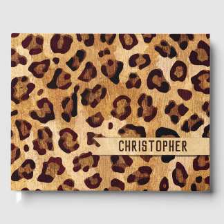 Texture Leopard素朴 Print Add Name ゲストブック