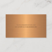 Texture Métallique Cuivre Moderne 名刺 (裏面)