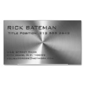 Texture Métallique Radial Moderne マグネット名刺 (正面)