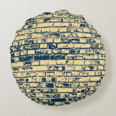 Texture of a brick wall. Elegant wallpaper design. ラウンドクッション (裏面)