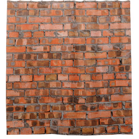 Texture of an old brick wall closeupaged,architect シャワーカーテン (正面)