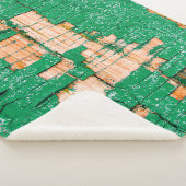 Texture of old wooden fence with shabby paint. Gre シェルパブランケット (3/4)