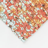 Texture of the old painted metalabstract, age, anc フリースブランケット (角)