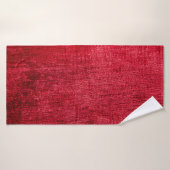 Texture red fabricabstract,background,canvas,close バスタオル (バスタオル)
