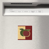 Textured Apple (金ゴールド/クランベリー)マグネット マグネット (インサイチュ (食洗機))
