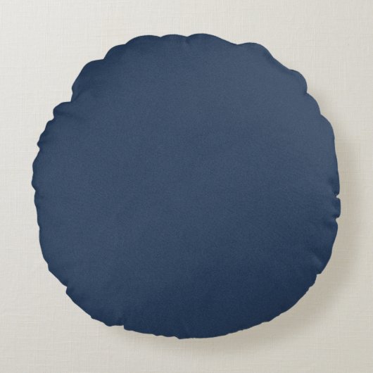 Textured Blue Round Cushion 16 Inch Rustic Vibes ラウンドクッション (正面)