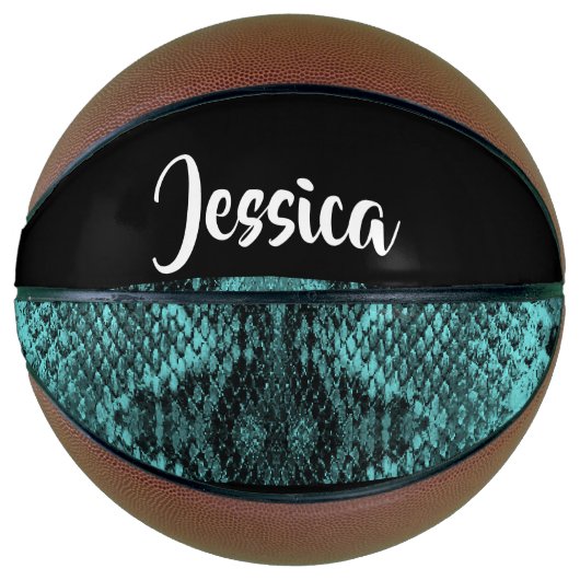 Textured blue snake skin バスケットボール (正面)