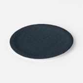 Textured Charcoal Party Plates (7") – Customizable ペーパープレート (アングル)