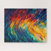 Textured Colorful Painting ジグソーパズル (横)