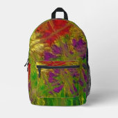 "Textured Florals" (Print Cut Sew Bag) Backpack プリントバックパック (正面)