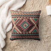 Textured Modern Geometric Southwest Style クッション (ブランケット)