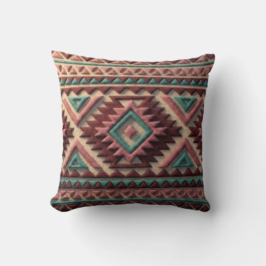 Textured Modern Geometric Southwest Style クッション (正面)