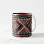 Textured Modern Geometric Southwest Style  ツートーンマグカップ (正面右)