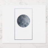 Textured Moon on Deep Navy Minimalist Design リキュールボトルラベル (シングルラベル)