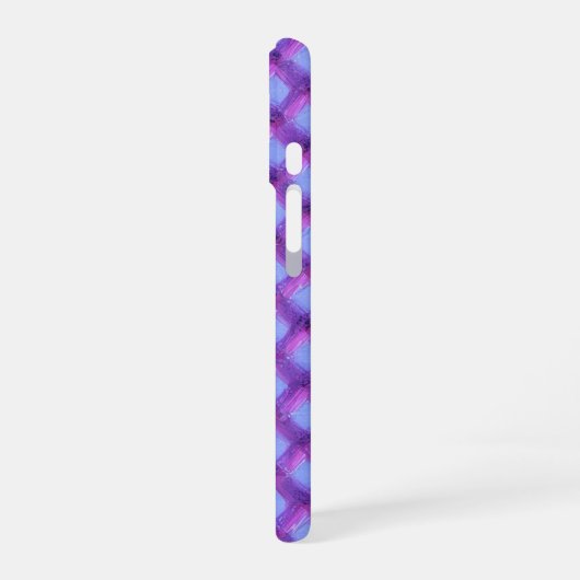 Textured Oil Paint Weave Pattern Phone Case iPhone 16ケース (左側面)