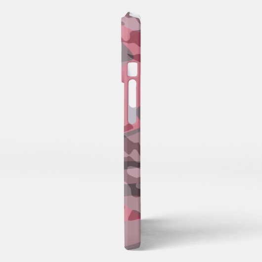 textured pink and mauve Camo abstract iPhoneケース (左側面)