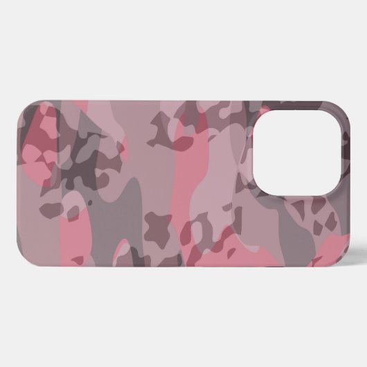 textured pink and mauve Camo abstract iPhoneケース (裏面横)