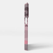 textured pink and mauve Camo abstract iPhoneケース (右側面)