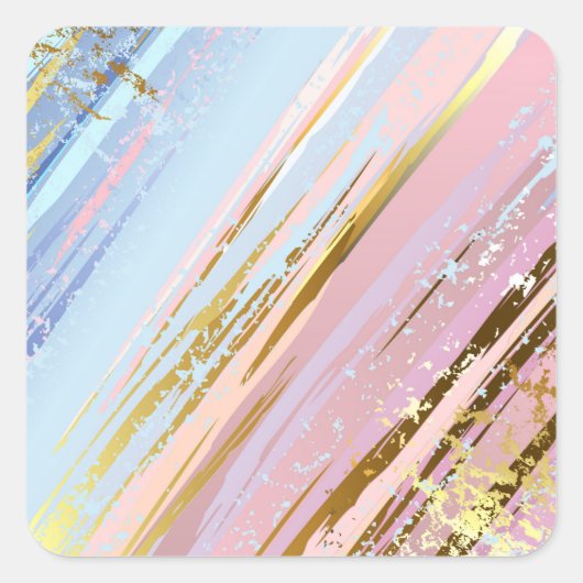 Textured Pink Background スクエアシール (正面)