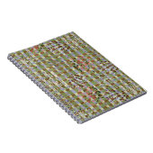 Textured Pointillism Grid Pattern Artwork ノートブック (右側)