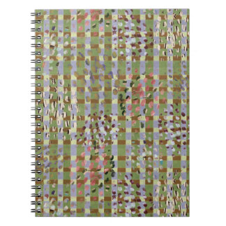 Textured Pointillism Grid Pattern Artwork ノートブック