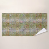 Textured Pointillism Grid Pattern Artwork バスタオル (バスタオル)