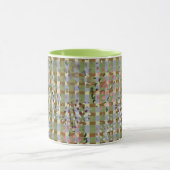 Textured Pointillism Grid Pattern Artwork マグカップ (中央)