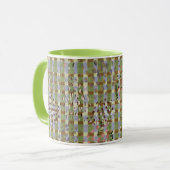 Textured Pointillism Grid Pattern Artwork マグカップ (正面左)