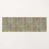 Textured Pointillism Grid Pattern Artwork ヨガマット (正面(横))