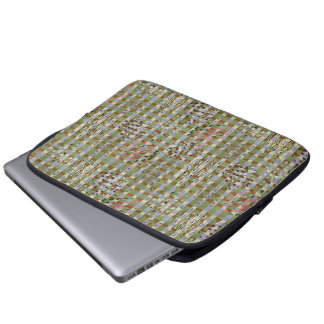 Textured Pointillism Grid Pattern Artwork ラップトップスリーブ