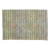 Textured Pointillism Grid Pattern Artwork 枕カバー (正面)