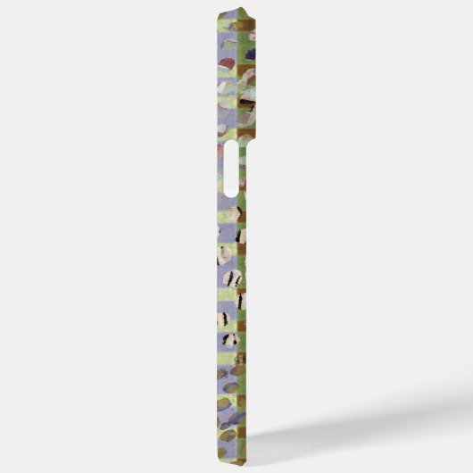 Textured Pointillism Grid Pattern Artwork Case-Mate iPhoneケース (裏面 / 右)