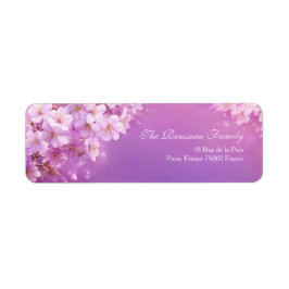Textured Purple Ethereal Cherry Blossom ラベル