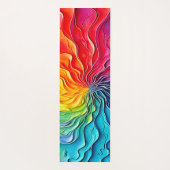 Textured Rainbow Swirl Art ヨガマット (裏面)