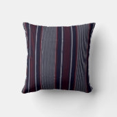 Textured stripe seamless pattern with navy blue, r クッション (裏面)