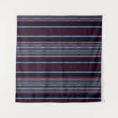 Textured stripe seamless pattern with navy blue, r タペストリー (正面(横))